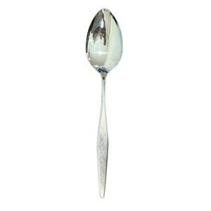 Oneida WINDRIFT Stainless Wm A Rogers Premier Burnished‎ Solid Serving Spoon 8"